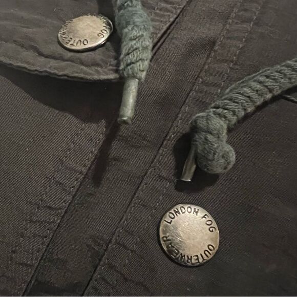 Vintage 90s Goose Down London fog Convertible Liner Shell Oversized parka coat S - Picture 5 of 16